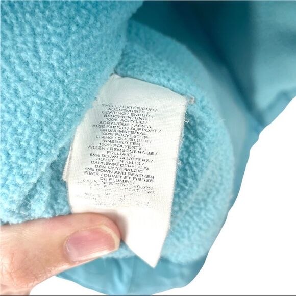 GAP Tiffany Blue Quilted Down Puffer Vest Size M - Picture 7 of 7